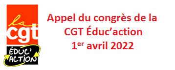 Appel du congrès de la CGT Éduc’action